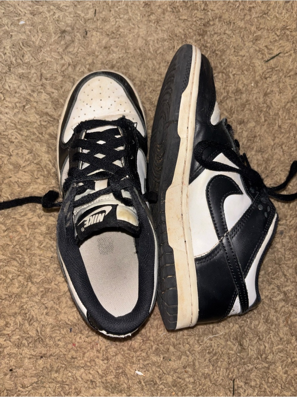 Nike Kids Black and White Low-Top Sneakers